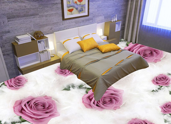 Gạch 3D phòng ngủ tạo cảm giác thư thái, say giấc mỗi đêm dài